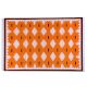 Handmade Orange Cotton Boho Dhurrie For Living Room